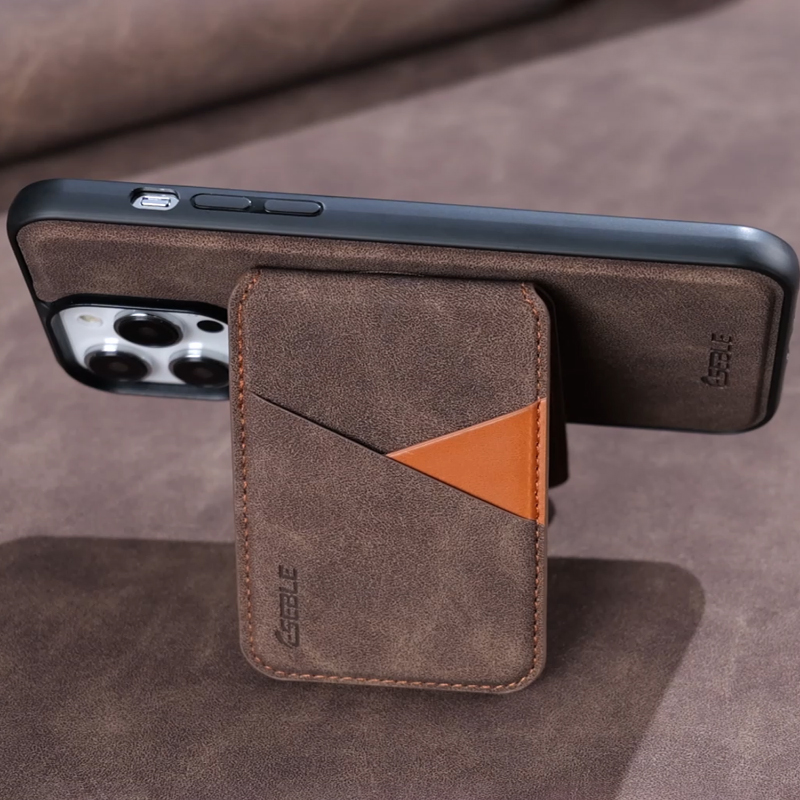 Magsafe Magnetic Wireless Charging Wallet Card Slot Bracket Leather Phone Case For iPhone 16 Pro Max 14 13 15 Pro Max Back Cover