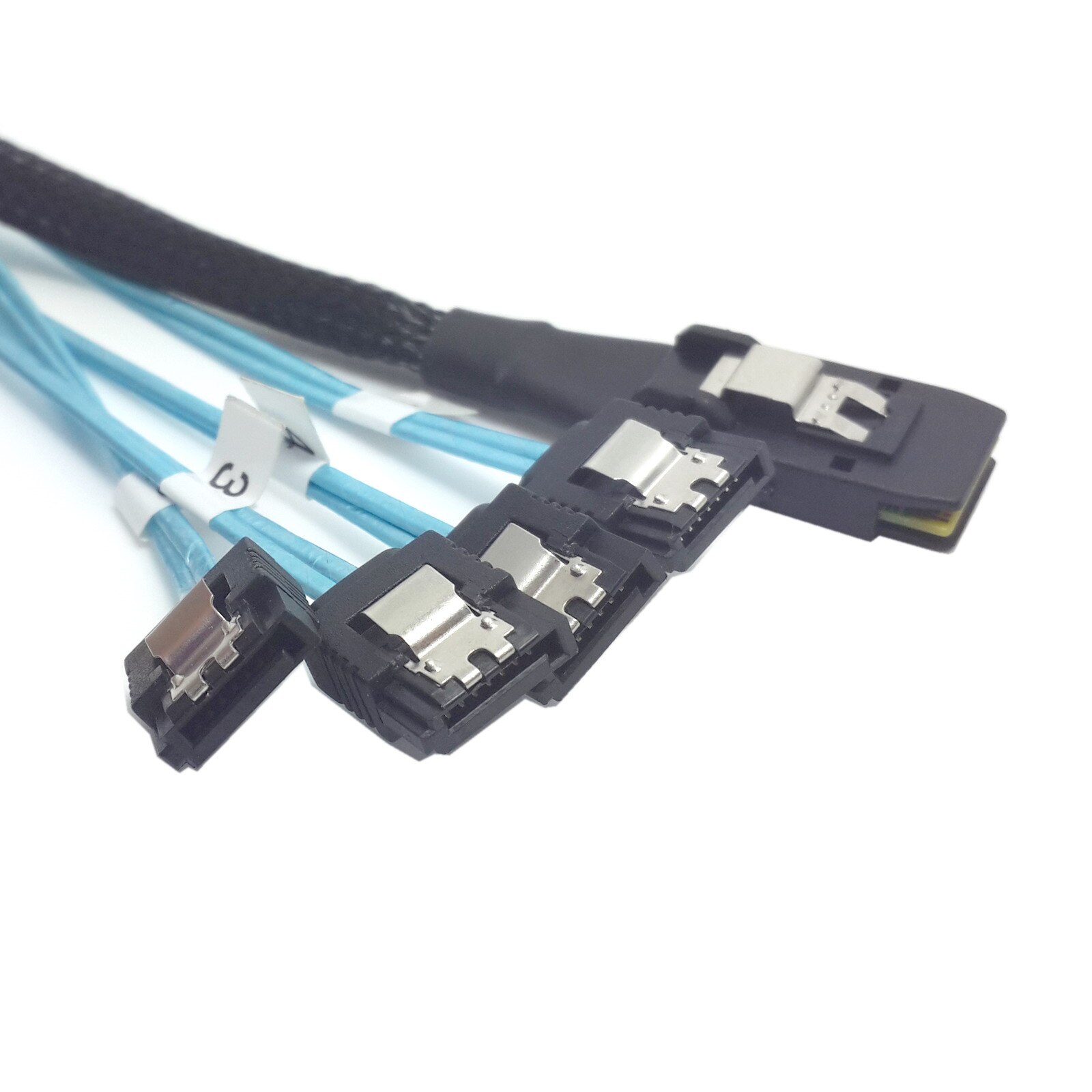 Cablecc Cavo Mini SAS SFF-8087 A 36 Pin Angolato 90° – 1 Metro – Per Connessioni Serial SCSI