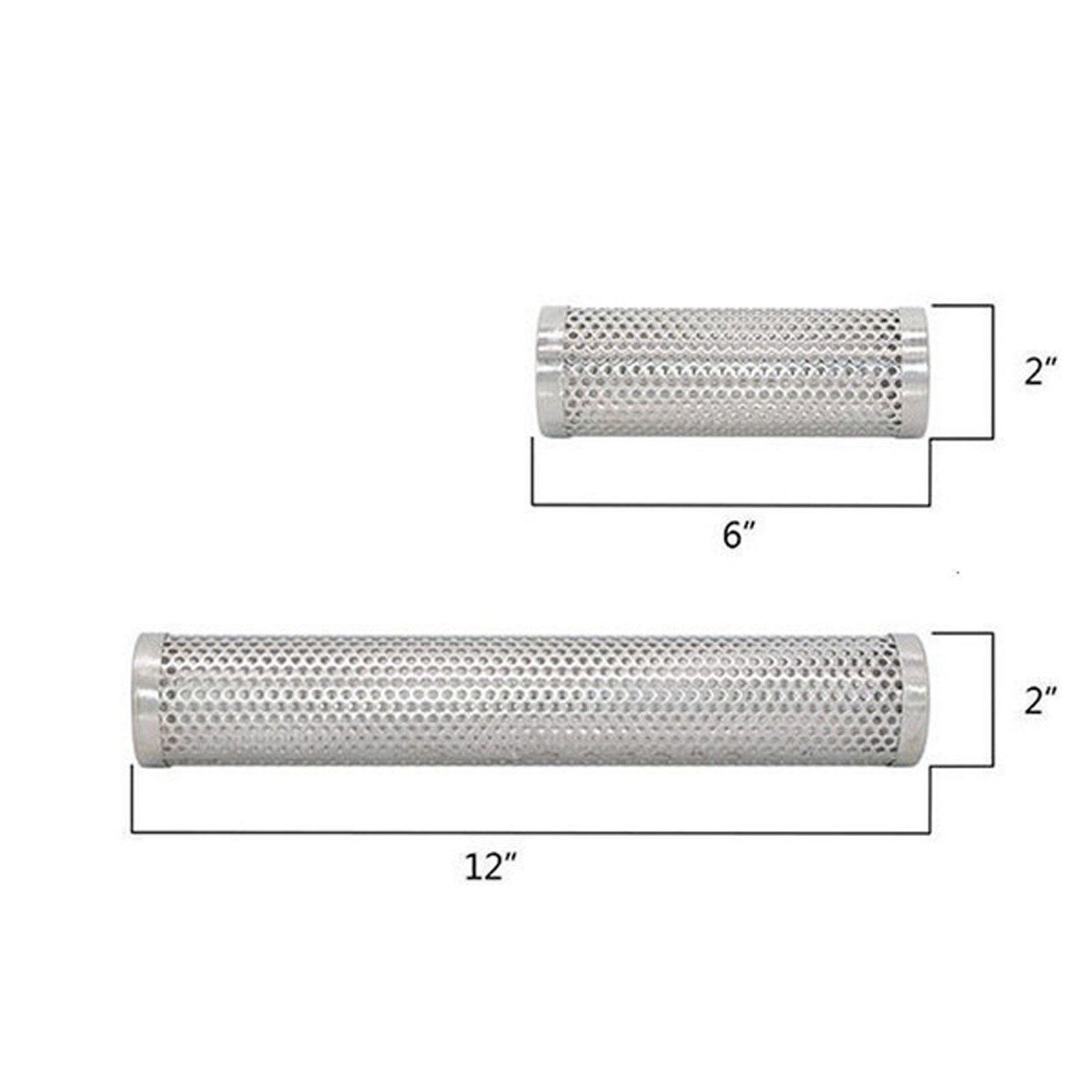 Bbq tilbehør i rustfrit stål masker rundt sqaure perforeret mesh rygerrør grill generator ryger filterværktøj 45#