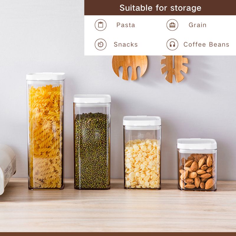 Plastic Storage Container,Sealed Container,kitchen Storage Jars for Grain,Cereal,Pasta,Noodles,Coffee Beans,Leak-proof
