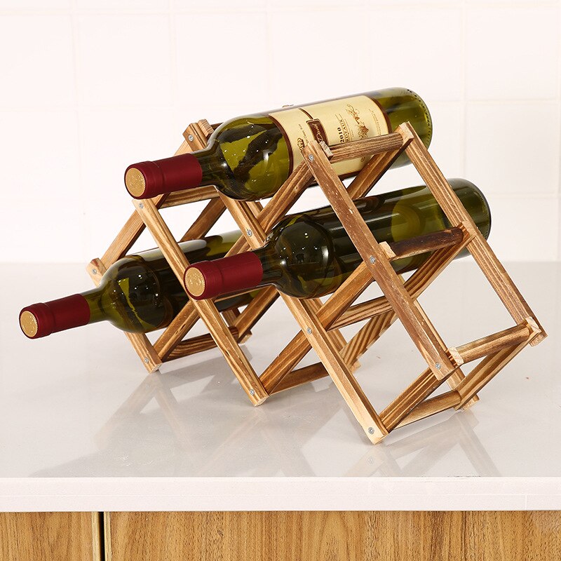 Faltbare Holz Wein Flasche Gestelle Schrank Dekorative Anzeige Stand Halfter Holz Wein verwöhnen verrotten Wein Flaschen Organisatoren