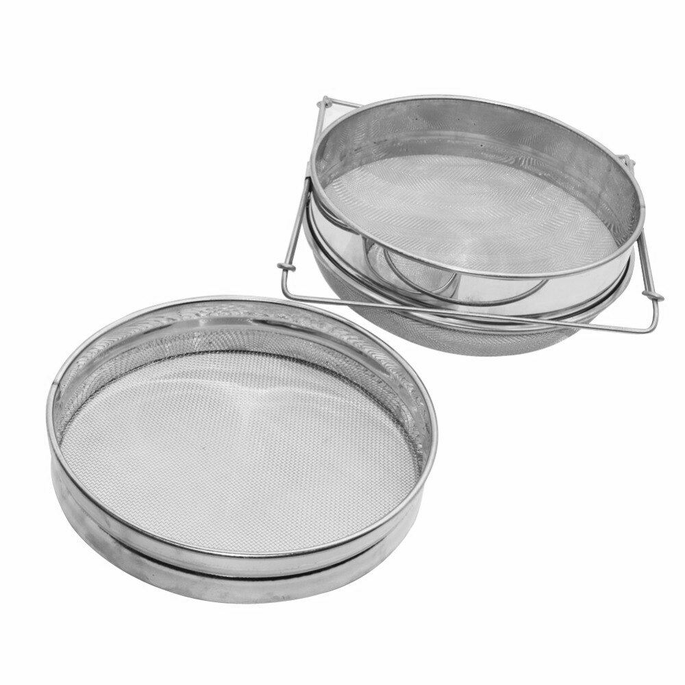 Siatka wielokrotnego użytku filtr miód sitko podwójne sito sprzęt pszczelarski ze stali nierdzewnej napinanie jogurt sitko narzędzia pszczelarskie