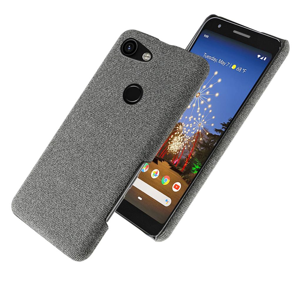 De Google para Google Pixel 3A 3A XL caso Retro tejido tela Anti-arañazos cubierta trasera de PC duro para Google Pixel 3 XL 2 XL 4 caso