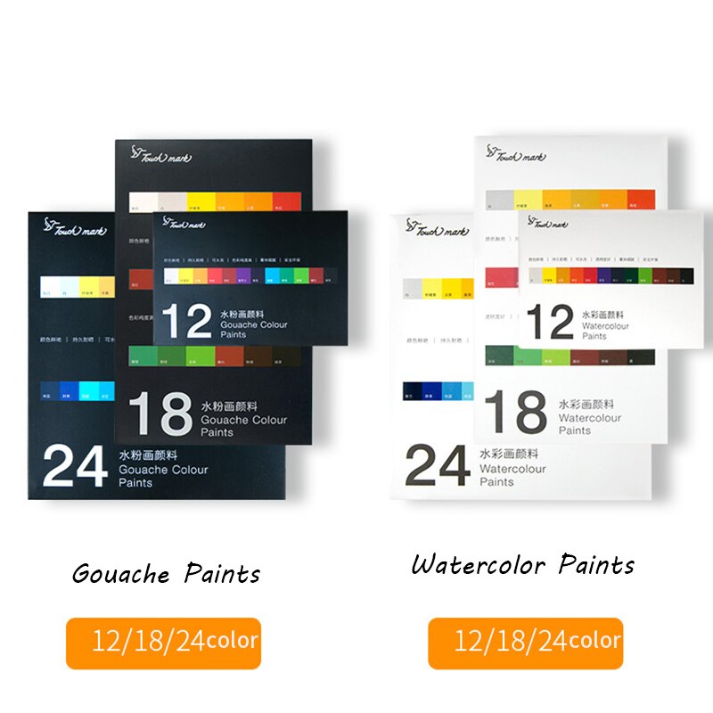 Professional12/18/24 Kleuren Aquarel/Gouache Verf 5Ml Buizen Wasbare Tekening Pigment Hand-Geschilderd verf Voor Art Diy