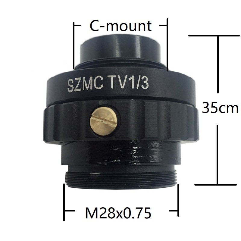 Adaptateur de monture C réduire l'objectif pour Microscope stéréo trinoculaire 1/3 CTV CCD USB caméra industrielle SZMCTV1/3 connecteur 0.3X 0.5X: 0.3X