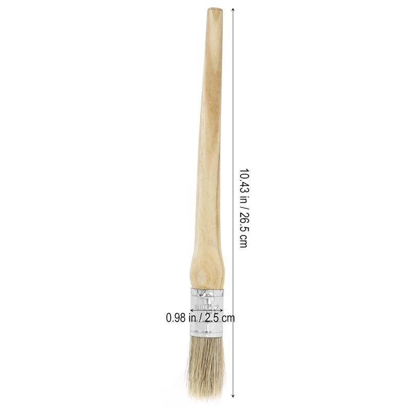1pc maling voksbørste maling voksbørste træ håndtag børste, blød voksbørste til møbler stencils folkart: 20mm