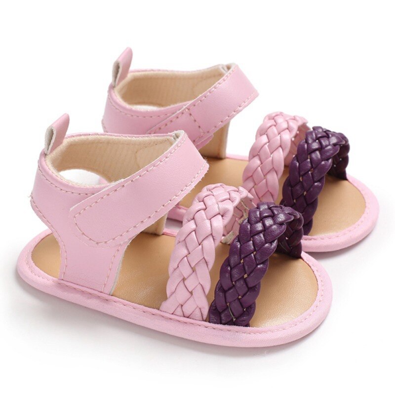 Baby Girl Sandals Anti-slip Baby Shoes PU Princess Toddler Girls Shoes Soft Sandals
