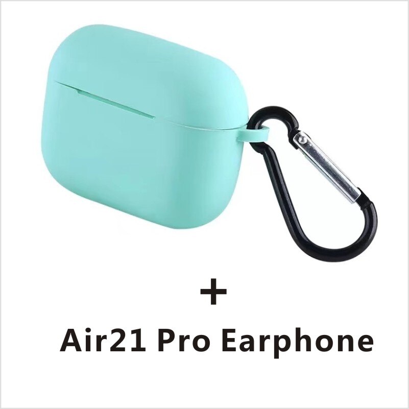 Air21 Pro ANC TWS 1562F vrai capteur de lumière réel voix réveil sans fil écouteur HD double micro Bluetooth 5.2 PK Air13 air20 pro: green case