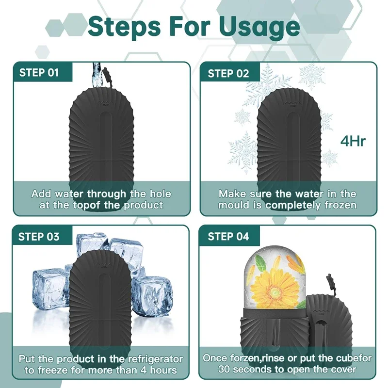 Rodillo Facial de hielo, cubo de hielo, masaje de belleza, molde de hielo de silicona para hinchazón de ojos, rodillo Facial de hielo, reduce los poros