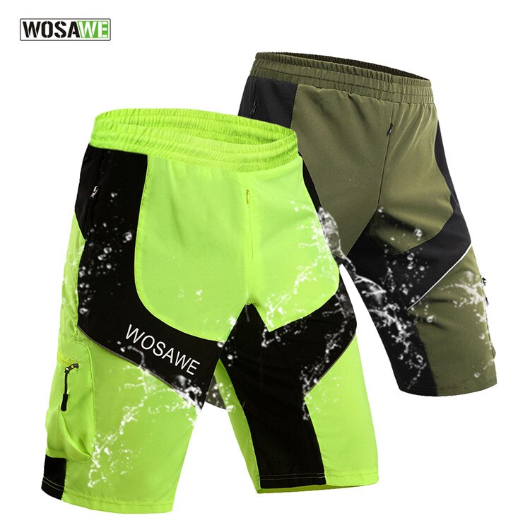 Mænd plus size bjergshorts cykelcykling åndbare vandtætte kort mountainbike løs sport udendørs cykelshorts