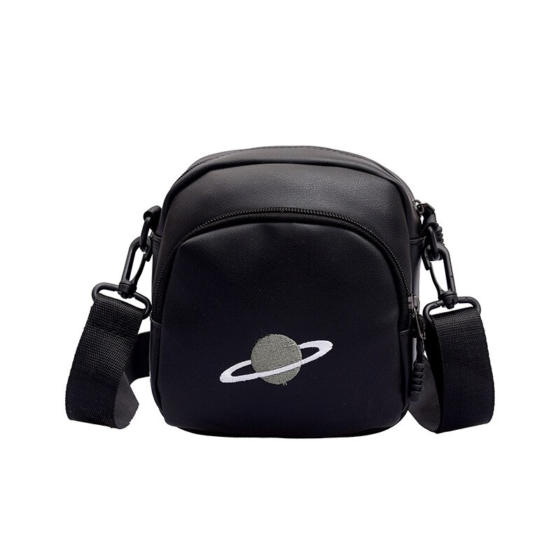 Women's Bag Mini Bag All-match Student Messenger Bag Shoulder Bag Hong Kong Style Girl's Disco Bag YUBAI: black Saturn