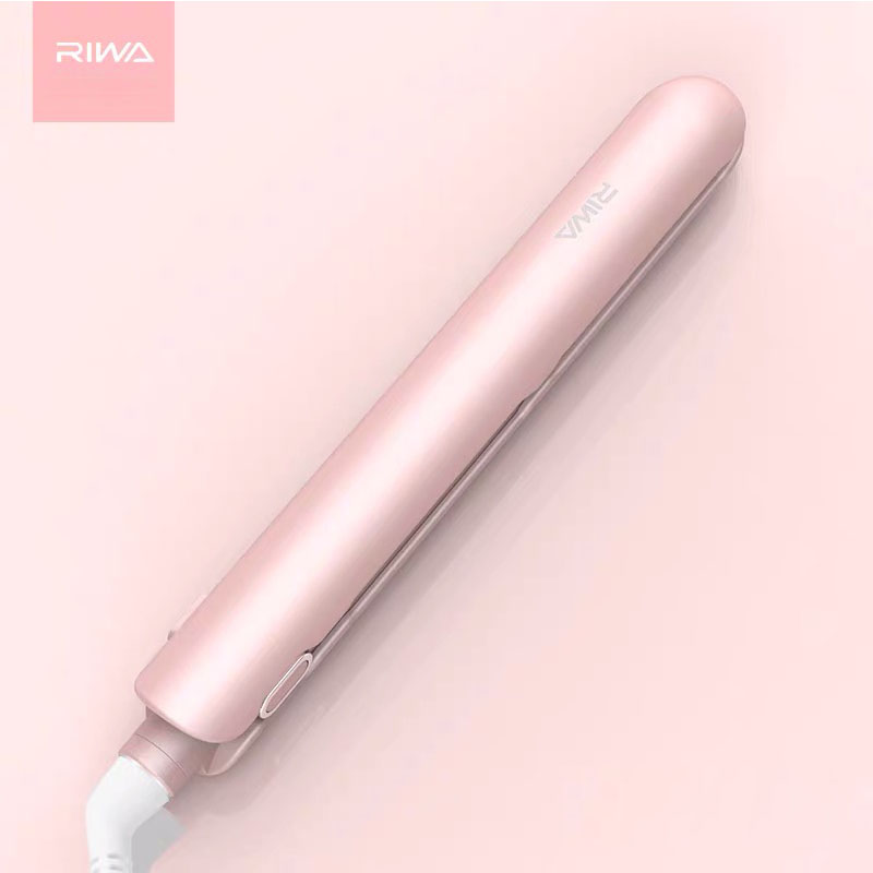 Xiaomi riwa lockenstab lockenwickler haarglätter 2 in 1 Styling-Werkzeug schnellheiz-Mini-schiene weiblicher Stock elektrisches bügelbrett: Rosa Negativ ionen