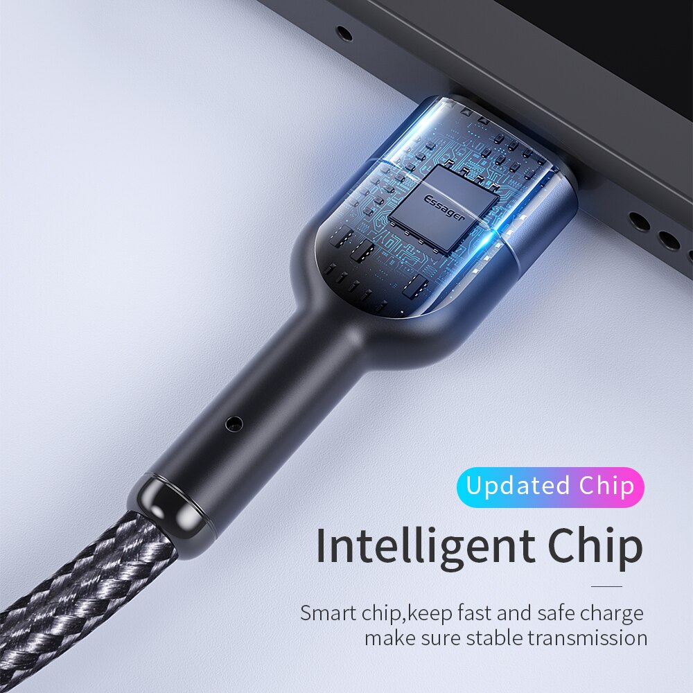Essager Led Micro Usb-kabel Fast Charging Oplader Microusb Datakabel Voor Samsung Xiaomi Draad Cord Android Mobiele Telefoon Kabel 2M