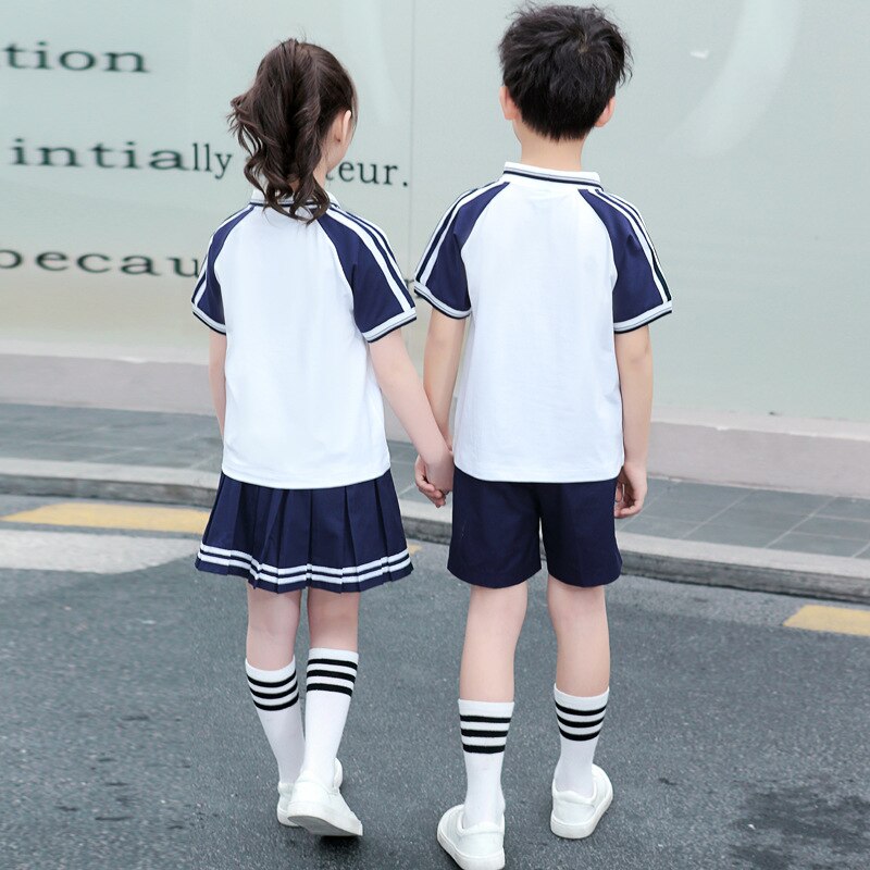 school girl uniform summer style boy British style children's middle school uniforms for primary school students
