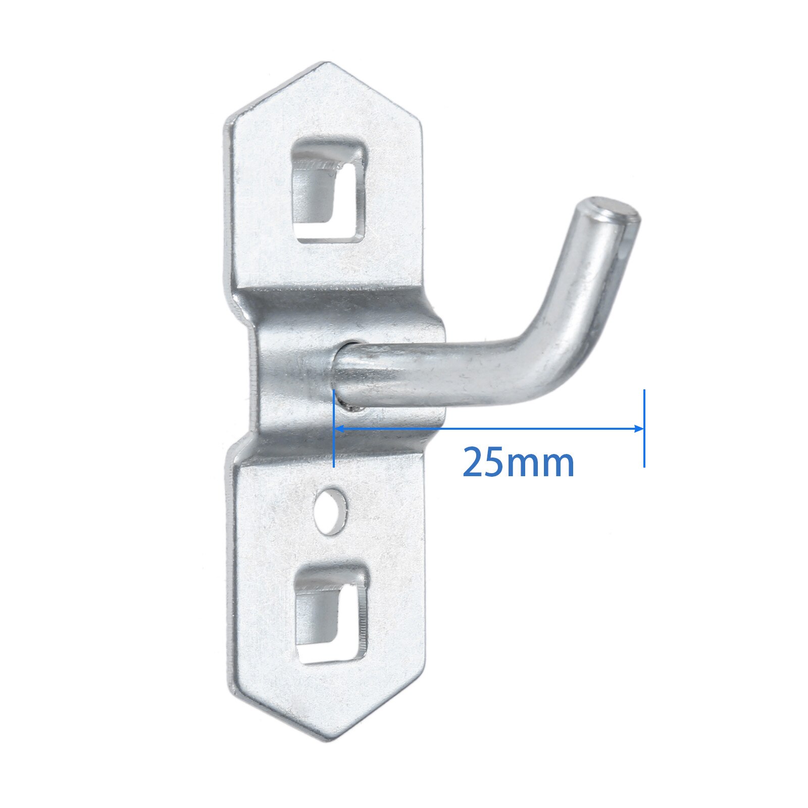 skrog bord krok stål anheng enkelt skrå henger maskinvareverktøy hammer/tang veggfeste 25/50/75/100/150/200mm oppbevaringsstativ: 25mm
