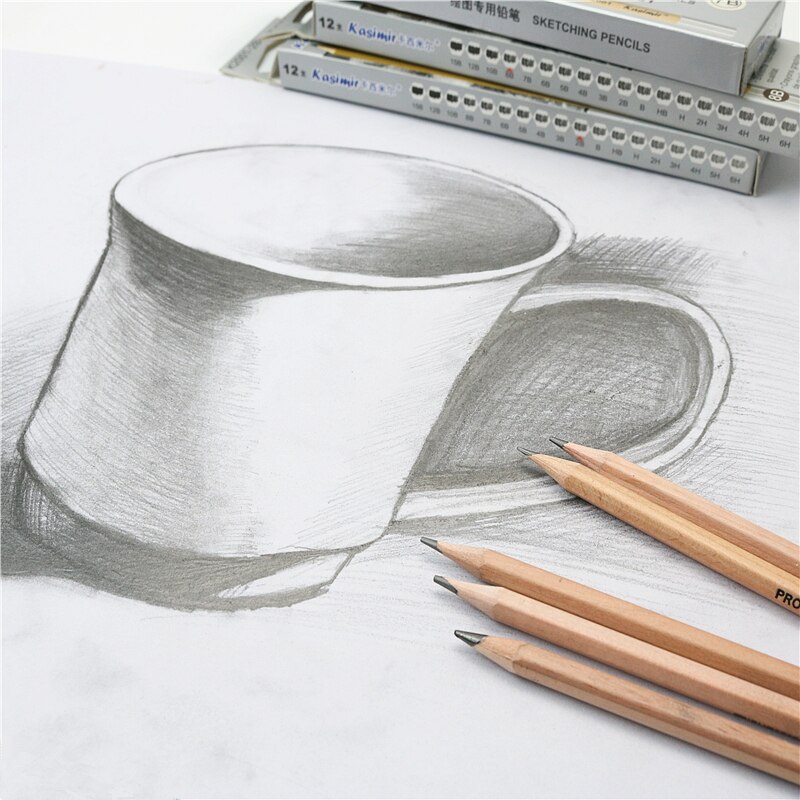 12 piezas HB B 2B 3B 4B 5B 6B 7B 8B conjunto de bocetos a lápiz conjunto de dibujo útiles escolares para estudiantes suministros de dibujo a lápiz de dibujo