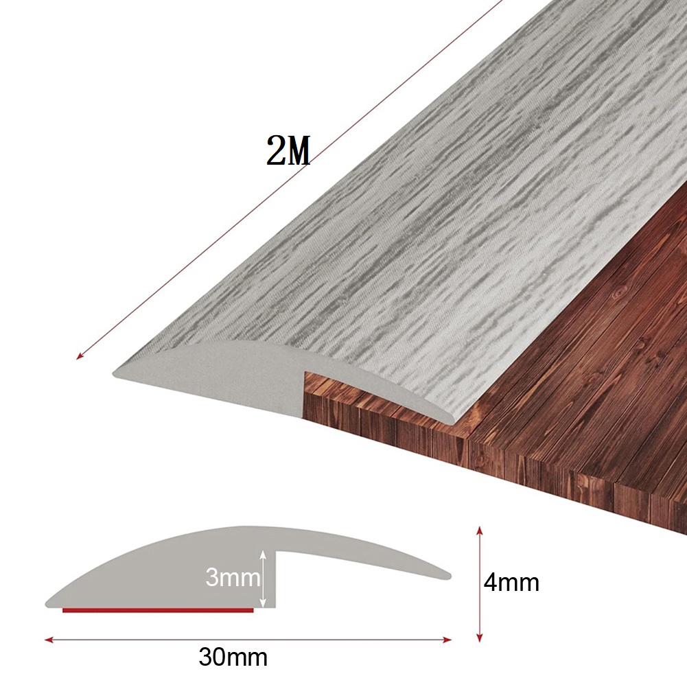 Floor Transition Strip Edge Closing Strip Self Adhesive Flat Laminate Floor Cover Strip 2M Seamless Floor Corner Cover