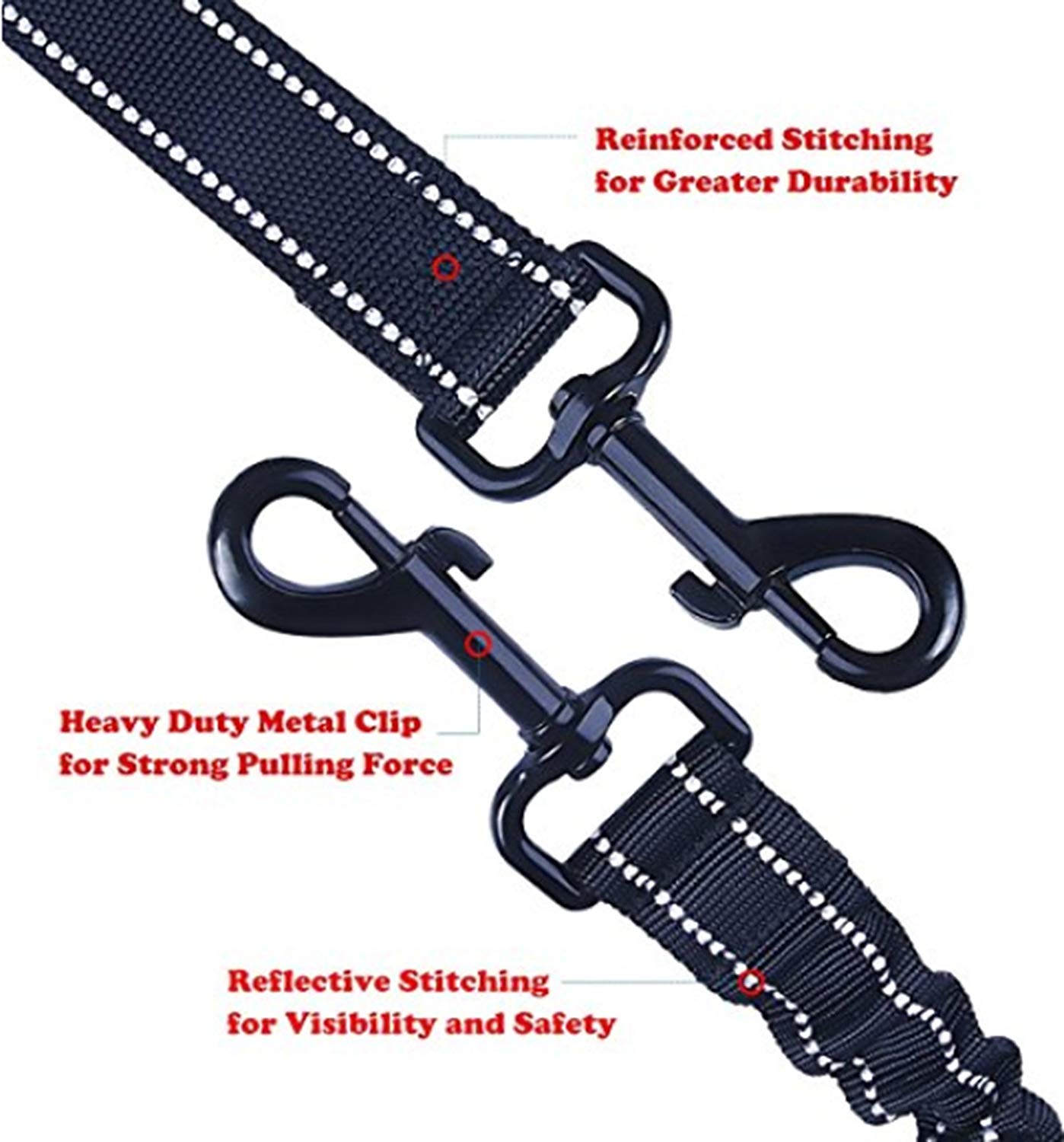 Dubbele Hondenriem Geen Wirwar 2 Honden Leash met Gevoerde Handvat Bungee Dual Honden Leash voor 2 Honden Training Wandelen riemen