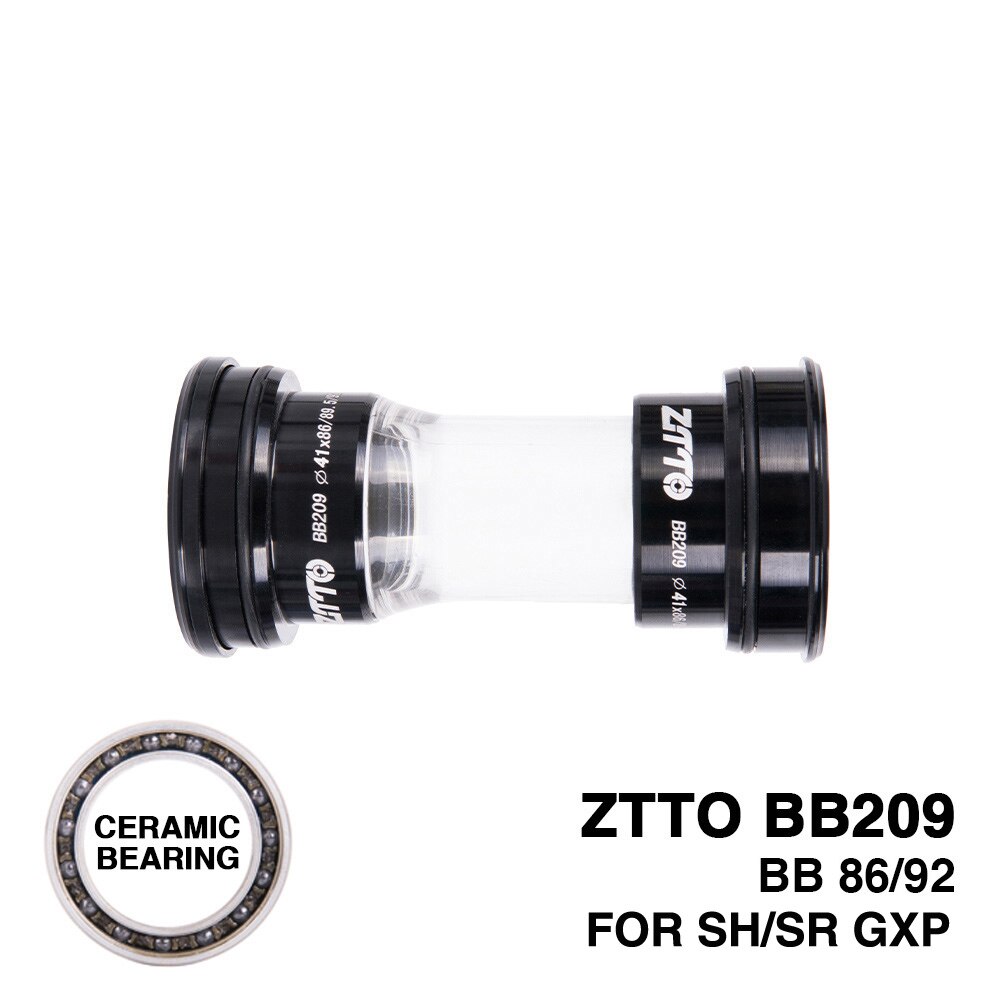 Ztto BB92 Mtb Press Fit Trapas 41Mm Racefiets PF92 BB86 BB90 Bb 24Mm Crankstel Crankstel Crank compatibel BB72 Sm BB71 41a: CERAMIC BB209 BLACK