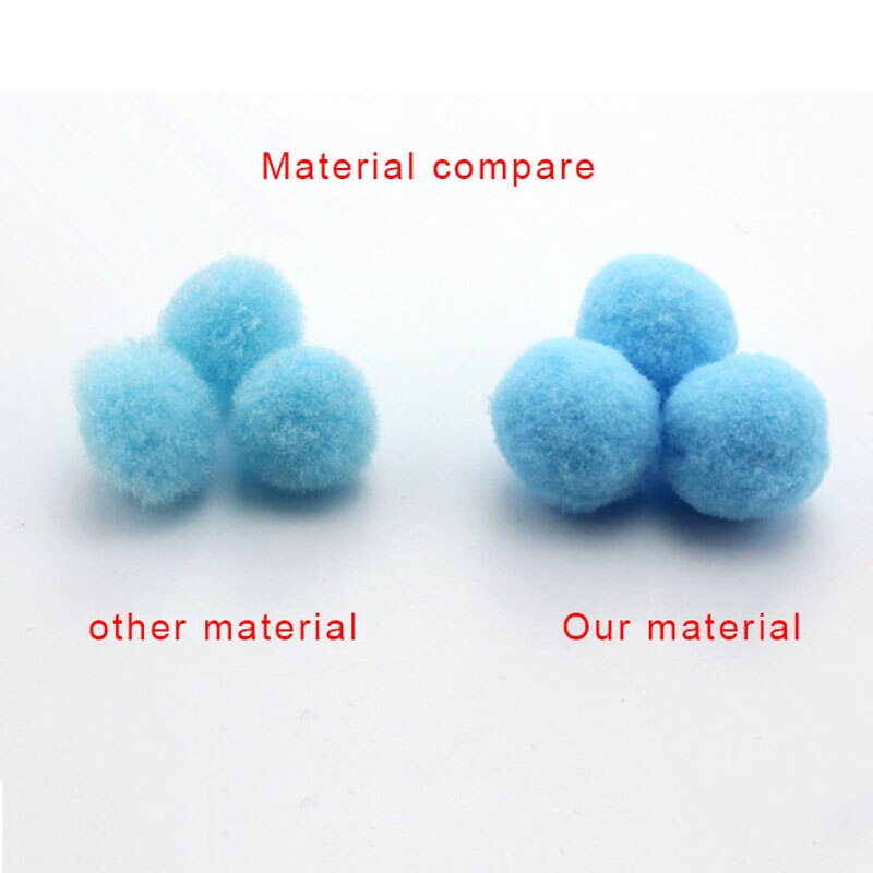 Pompones blancos de 8mm-30mm bolas de Pompones para DIY decoración del jardín del hogar del Partido de la boda ropa de costura niños manualidad de juguete suministros 20g