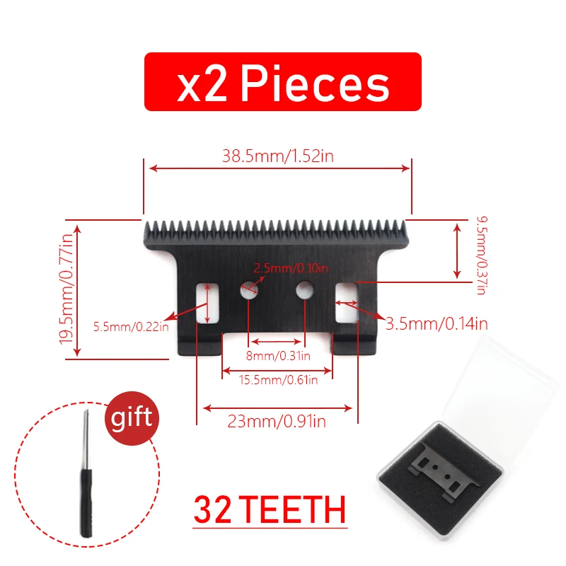 Original Replacement Movable Blade for Kemei KM-2299 Clipper Hair Trimmer Cutting Knife Head Parts Accessories: Blue