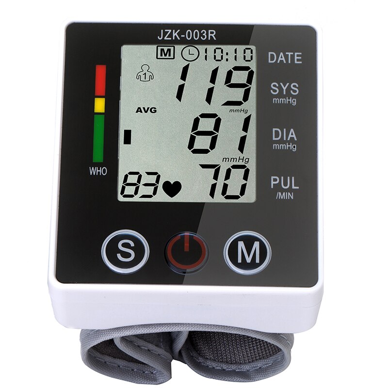 JZIKI poignet tensiomètre anglais ou russe voix sphygmomanomètre Portable poignet pression artérielle compteur moniteur de santé