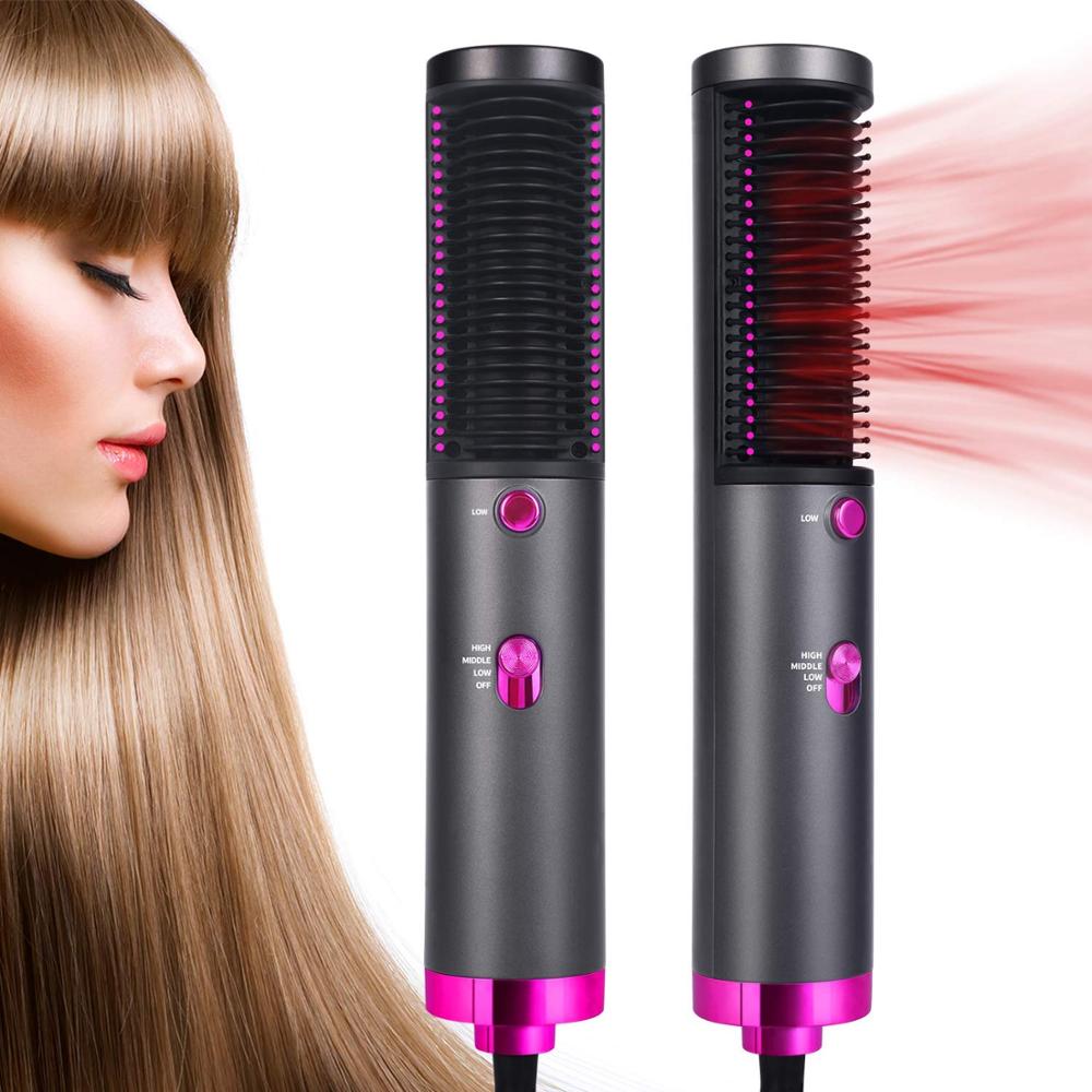 One Step Hair Blow Dryer Air Brush fast Hair Dryer 4 in1 Negative Ions Hair Salon Volumizer Straightener Curler Styler Comb