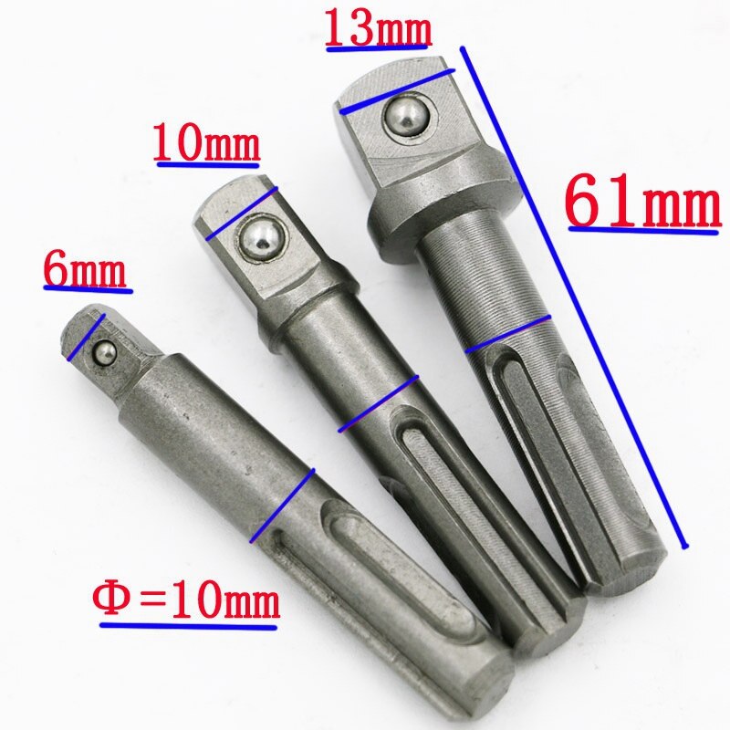 5 Pcs Sds Plus Socket Adapter Set, Sds Socket Hex Verlengstuk Elektrische Tool Accessoires Voor Sds Hamer Boor