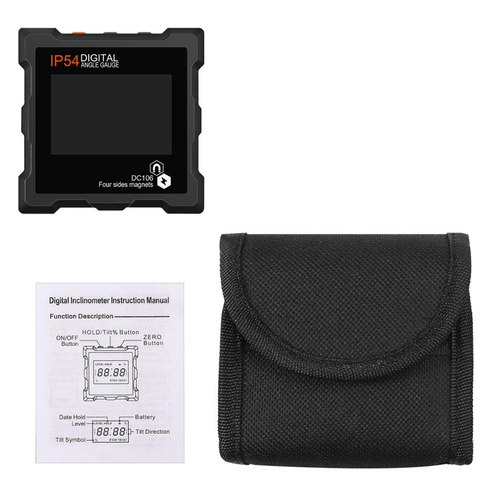 Proster 0-360° Digital Inclinometer Angle Gauge LCD Backlight Protractor Finder Bevel Level Box Waterproof with Magnetic Based: Default Title