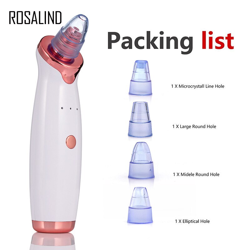 ROSALIND Blackhead Remover Vacuum Cleaner With USB Charging Black Dot Facial Pore Cleaner Pimple Skin Spot Remover Care Tools