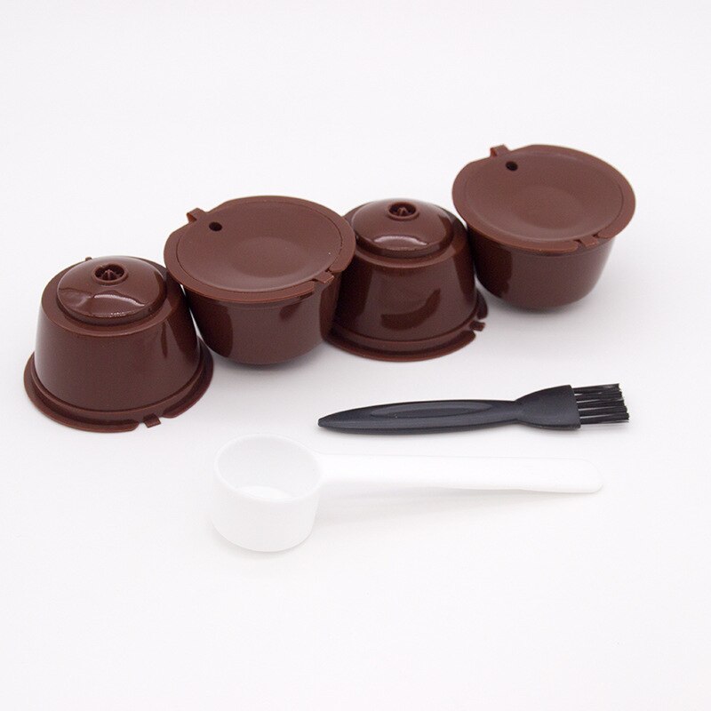 4 Uds cápsulas de café reutilizables para Caffitaly cápsulas de café rellenables de plástico aptas para filtro de café Caffitaly