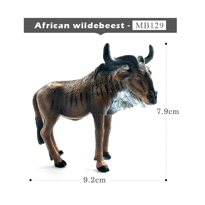 Chimpanzee Panda Crocodile blanc Koala | Modèle d'animal en forme de cygne, décoration de maison, accessoires de décoration féerique de jardin: African wildebeest