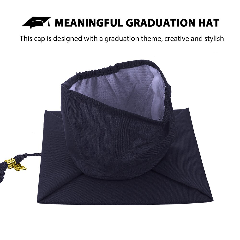 1 Pc Practical Graduation Cap Meaningful Bachelor Hat Headgear (Free Size)