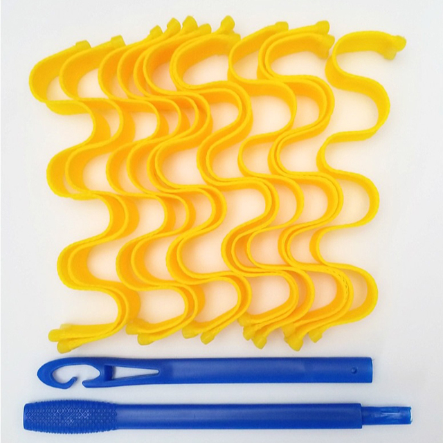 Rizador de pelo mágico de 30CM, herramienta de estilismo para el cabello, 12 Uds.: fullyellow-