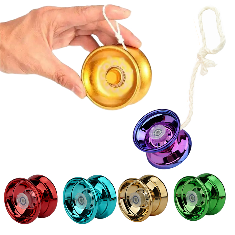 Aluminum Alloy Yoyo Ball for Beginners Adults Kids Competitive Trick Yoyo with Bearing String Accessories Toy