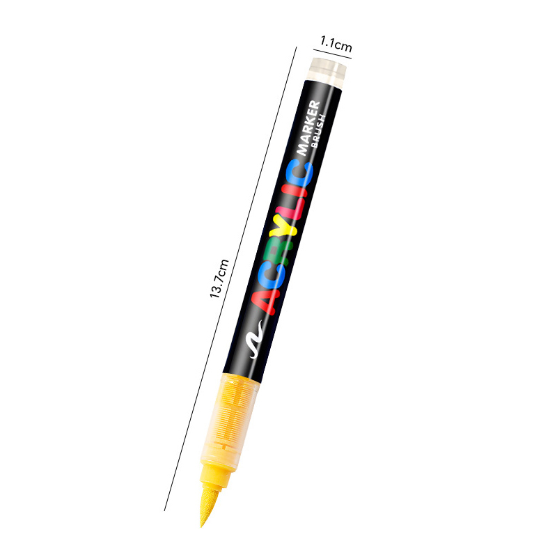 One direct liquid acrylic marker paint brush pen painting stone ceramic glass wood canvas making drawing graffiti coloring pen: Light Grey