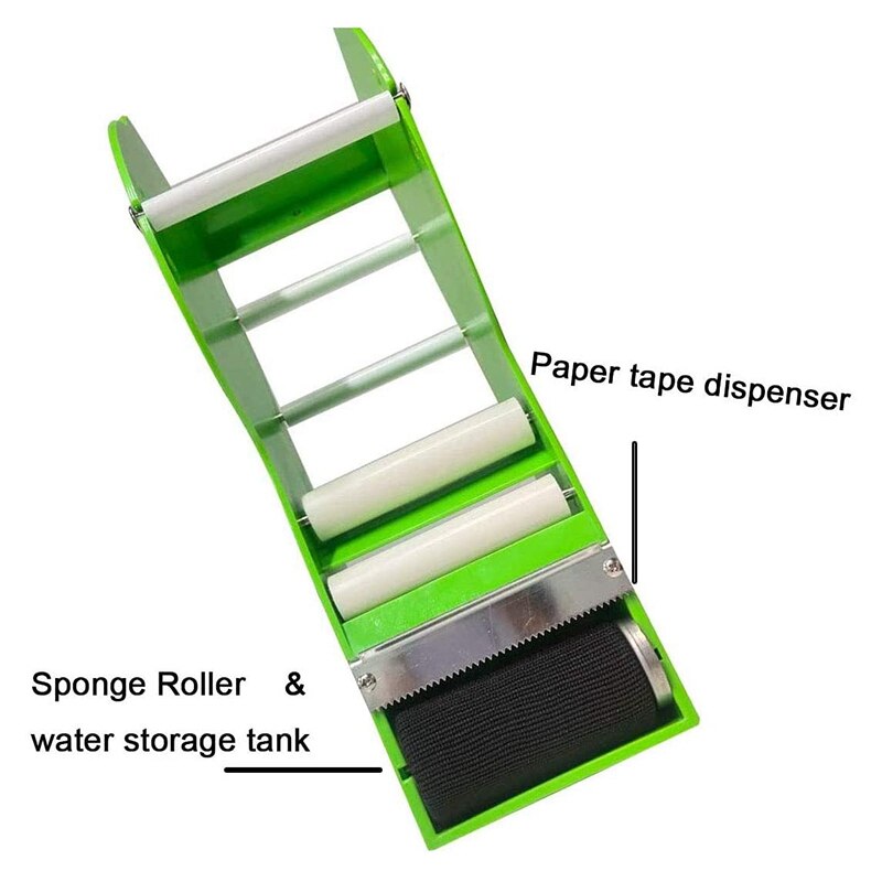 Dispensador de cinta de papel Kraft, cortador de cinta de papel Kraft verde activado con agua