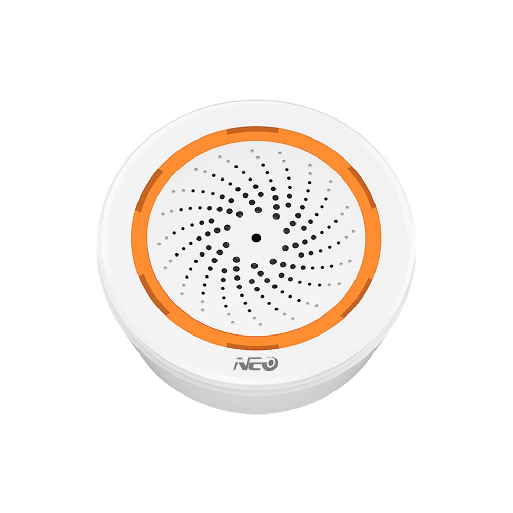 Neo tuya smart zigbee temperatur fugtighedssensor indbygget sirene alarm sensor arbejde med gateway hub hjemmeautomatisering scene