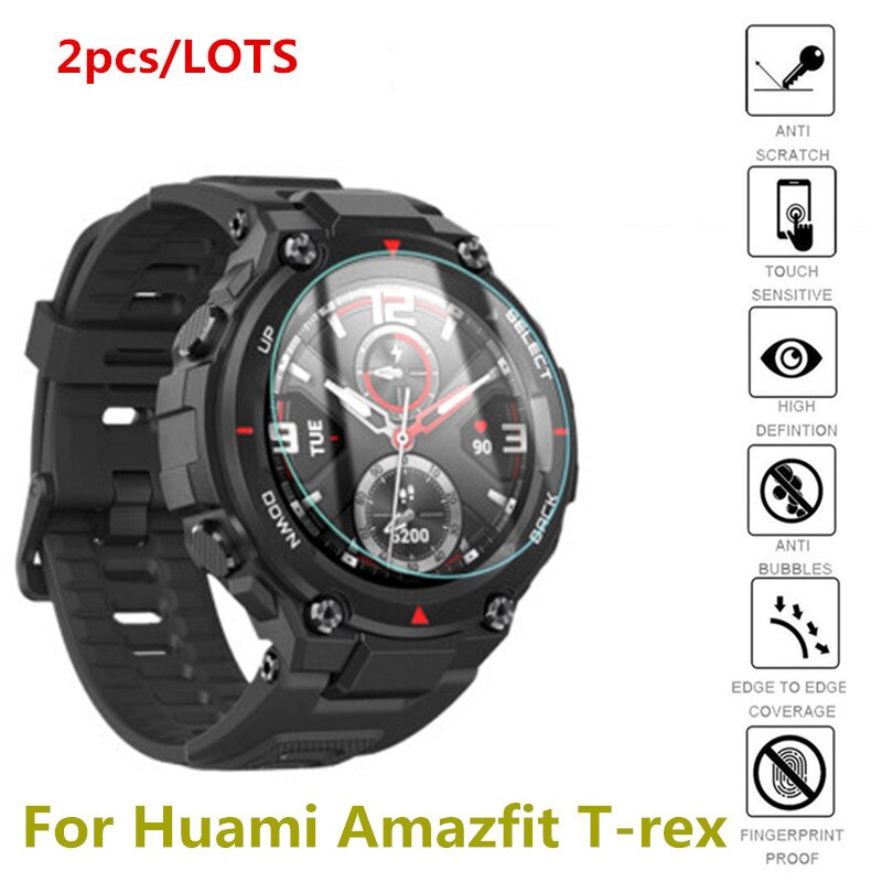 Gehard Glas Voor Huami Amazfit T-Rex T Rex Smartwatch Screen Protector Horloge Beschermende Glasss Voor Xiaomi Amazfit Accessoires