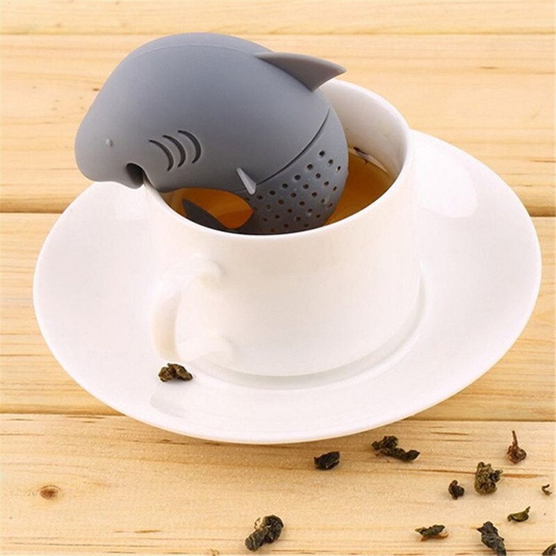 Mini Tea Strainers Silicone Shark tea infuser Leaf Strainer Herbal Spice Filter Tea Brewing Tools Teapot Teabags Drinkware