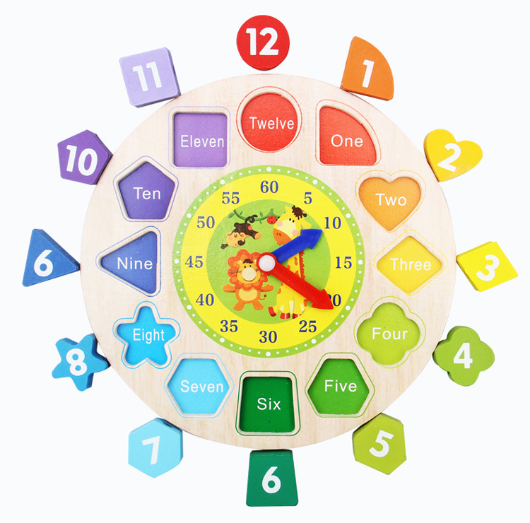 1-2 Weken 3 Jaar Oude Puzzel Jongen Vrouwelijke Pairing Blokken Kralen Baby Kinderen Klok Brief Vorm Cognitieve Baby speelgoed