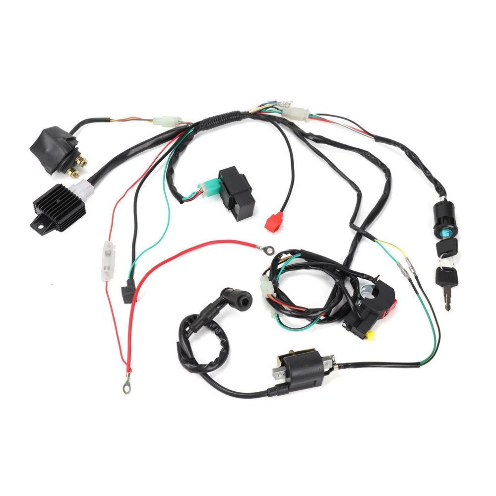 1Set Full CDI Wire Harness Assembly Wiring Kit Fit 50/70/90/110/125CC Quad Dirt Bike ATV Go Kart For Dune Buggy