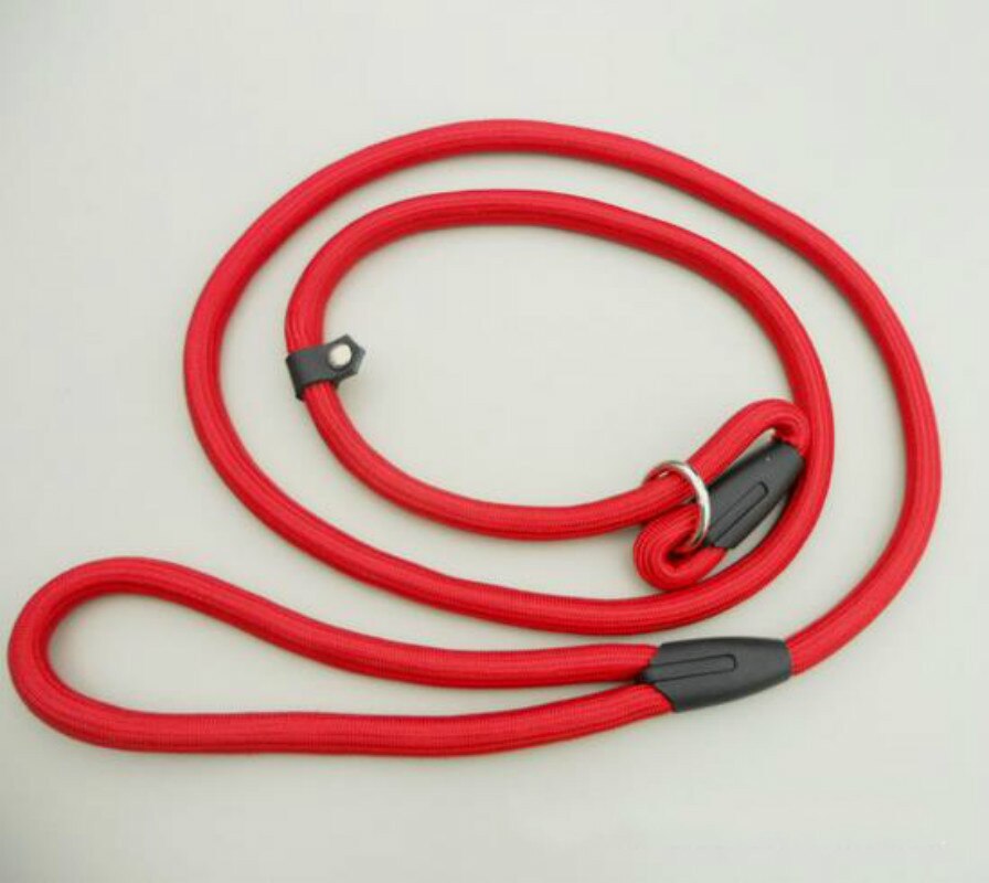Nylon Dog Training Leash Dogs P Chain Slip Collar Walking Leads Rope For Small Medium Breeds Chihuahua Teddy: Red / 1X130CM