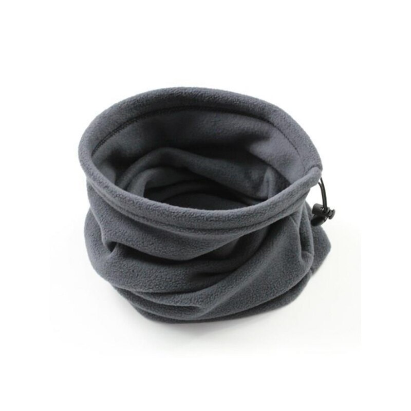 Duurzame dames heren 4 in 1 multifunctionele fleece slab warme nek slab winter sjaal gezichtsmasker voor fietsen ski sport outdoor  ty66: Grijs