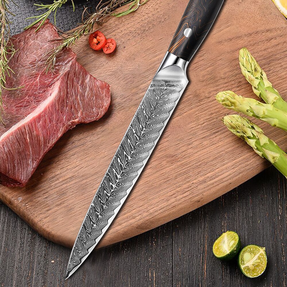 8" Inches Cleaver Knife 67 Layers Damascus Stainless Steel Kitchen Knife Meat Chef Knives Best G10 Handle