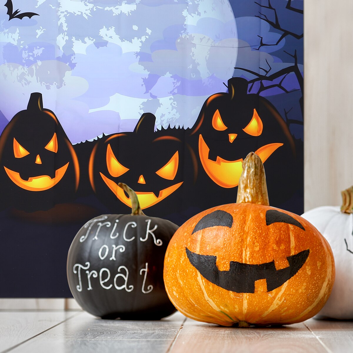 1PC Decorative Printed Halloween Hanging Cloth Background Cloth Backdrop Wall Tapestry for Living Room Party Bedroom