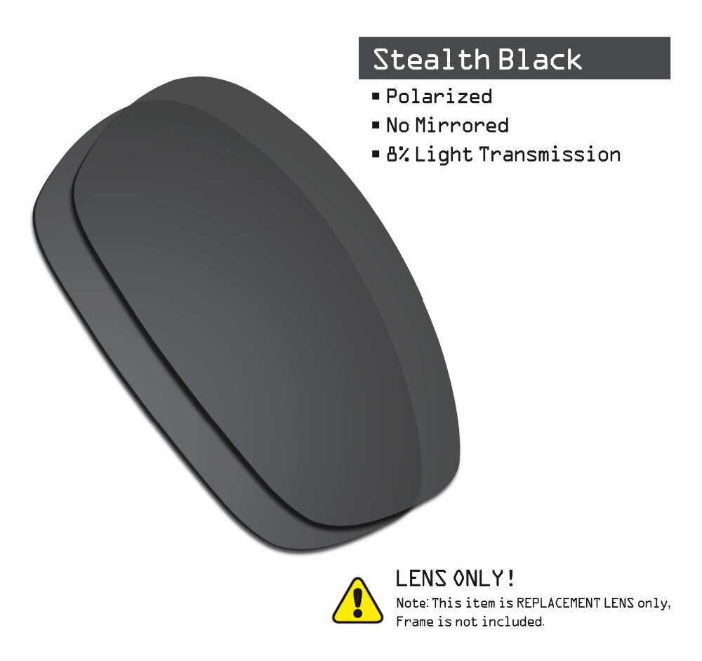 SmartVLT 2 Pairs Gepolariseerde Zonnebril Vervanging Lenzen voor Oakley Split Jacket Stealth Zwart en Stealth Zwart