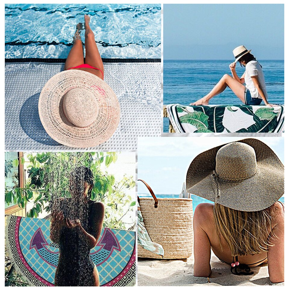 Blessliving mannelijke leeuw strandlaken ronde artistieke microvezel handdoek wilde dieren badhanddoek yin en yang strandmat playa toalla