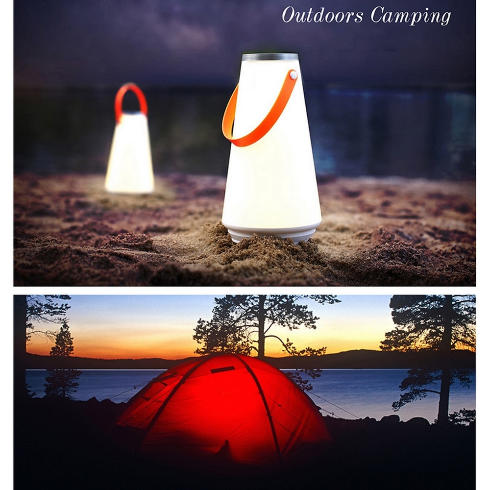 Draagbare Led Nachtlampje Creatieve Outdoor Camping Noodverlichting Usb Oplaadbare Touch Switch Nachtkastjes Tafel Leeslamp
