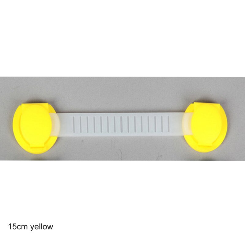 Verrou de Protection pour bébé, 10 pièces, sécurité pour tiroir, porte d'armoire, Protection d'angle de meubles pour enfants: 15cm yellow